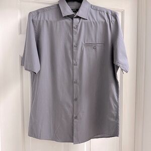 NWT Alfani Men's Short-Sleeve Modern‎ Stretch Dobby Shirt Small